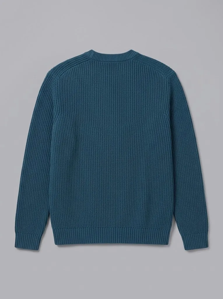 Pull & Bear jersey de punto azul oversized, trasera